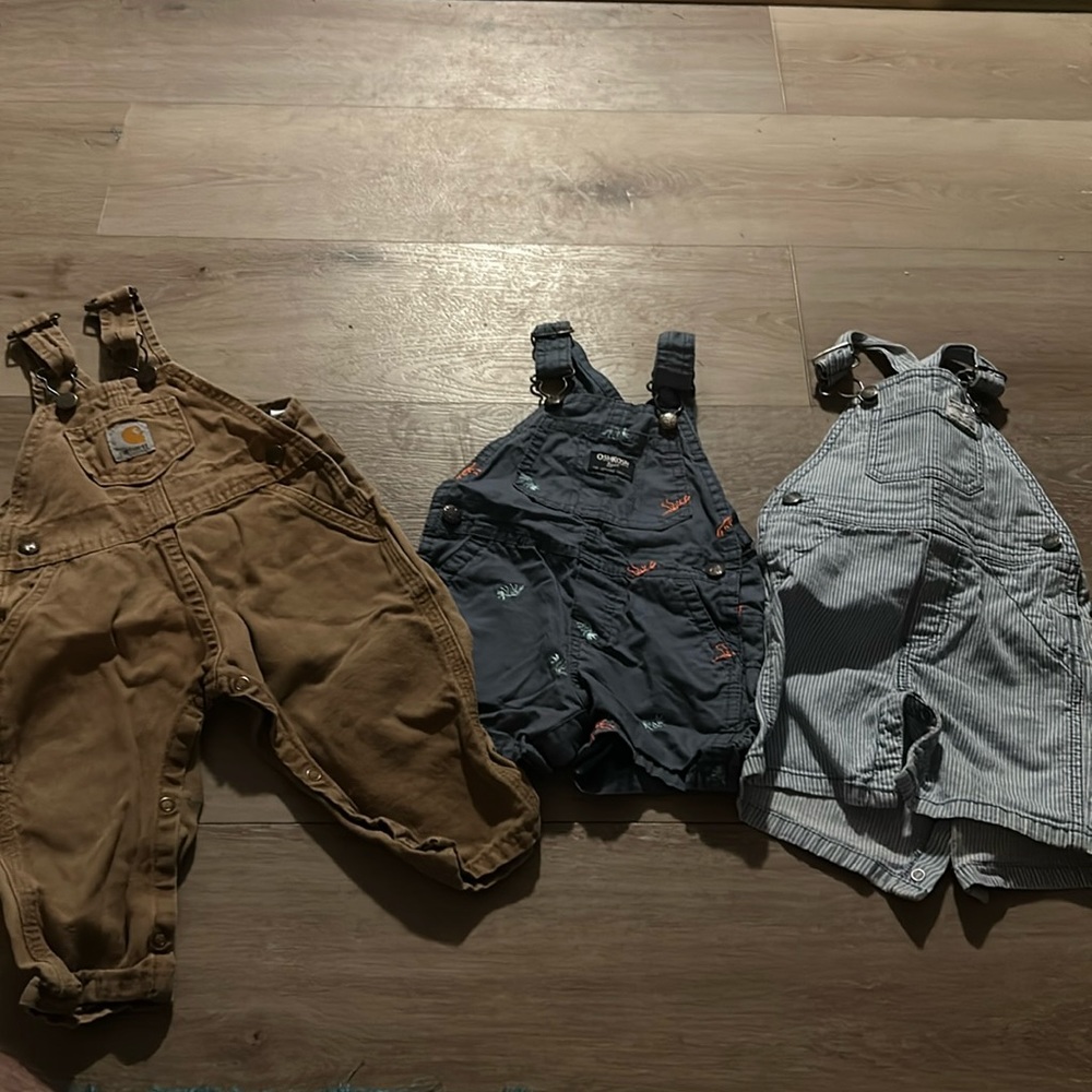 Overalls, 9/12M set of 3